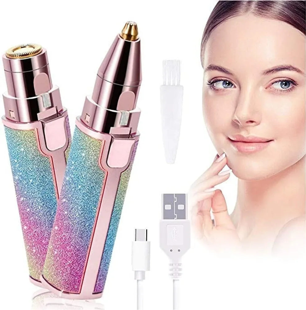 BrowPop Dúo. Depilador Facial 2 en 1 + Lápiz de Maquillaje 4 en 1